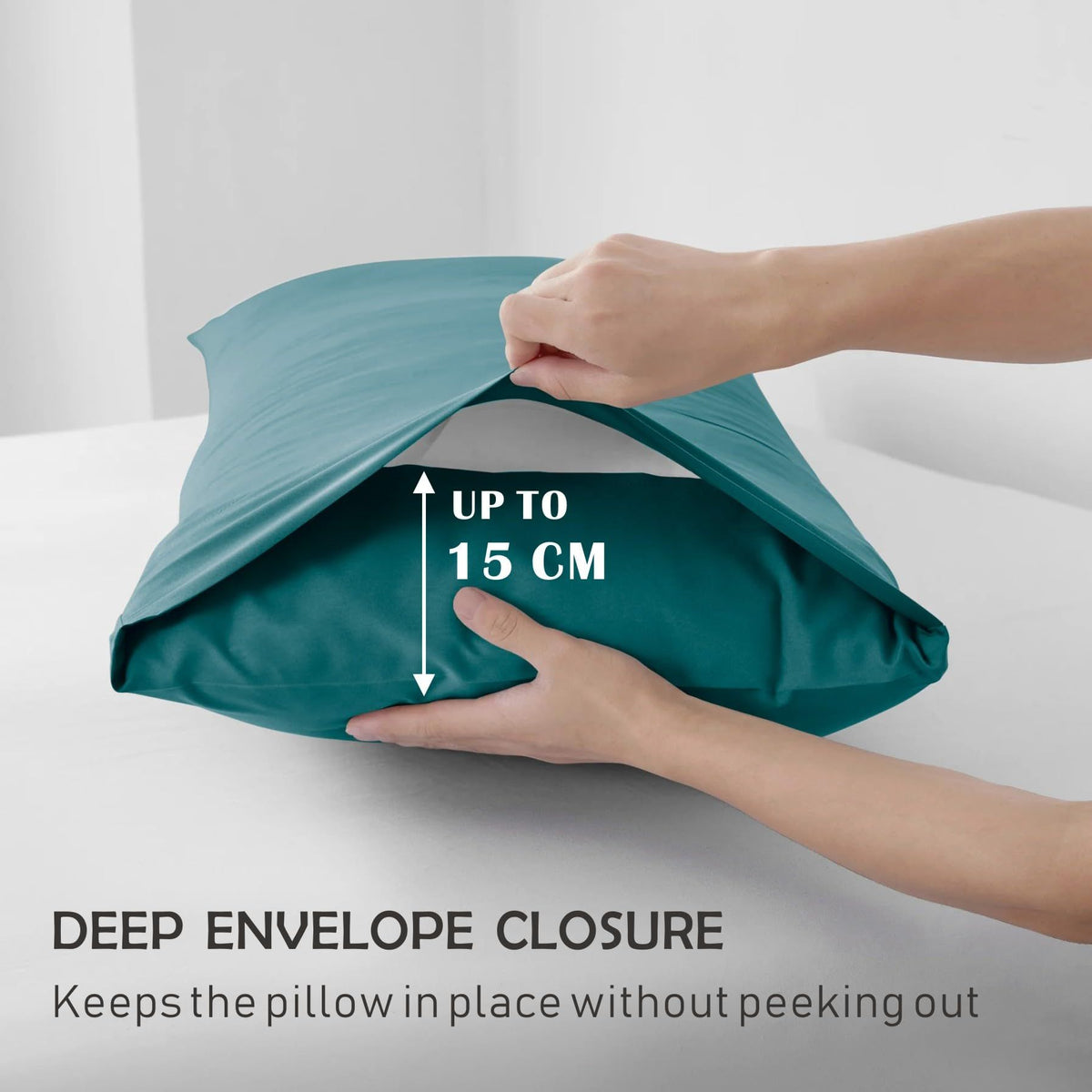 3 Piece Fitted Sheet Set- Fitted Sheet & Pillowcases -Breathable Bedding - Wrinkle, Fade, Stain Resistant- 40cm Deep Pocket Fitted Bed Sheet Set(Biscay blue,Queen)