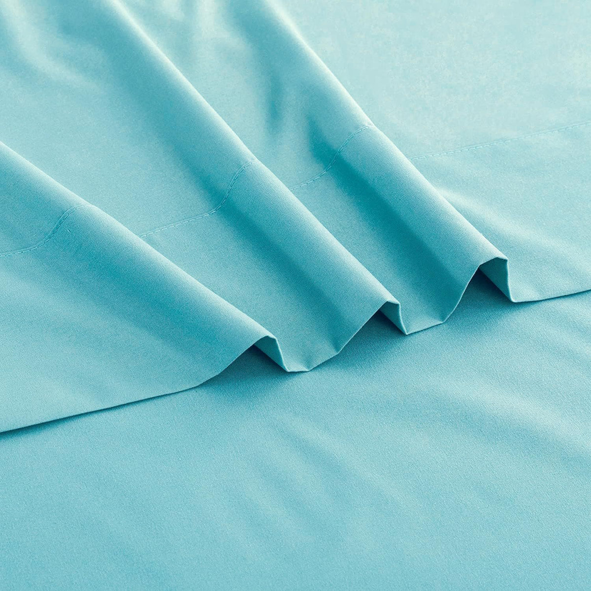 Elegant Comfort Premium Hotel Quality 1-Piece Single Flat Sheet, Luxury and Softest 2000 Thread Count Bedding Flat Sheet(Single,Ice blue)