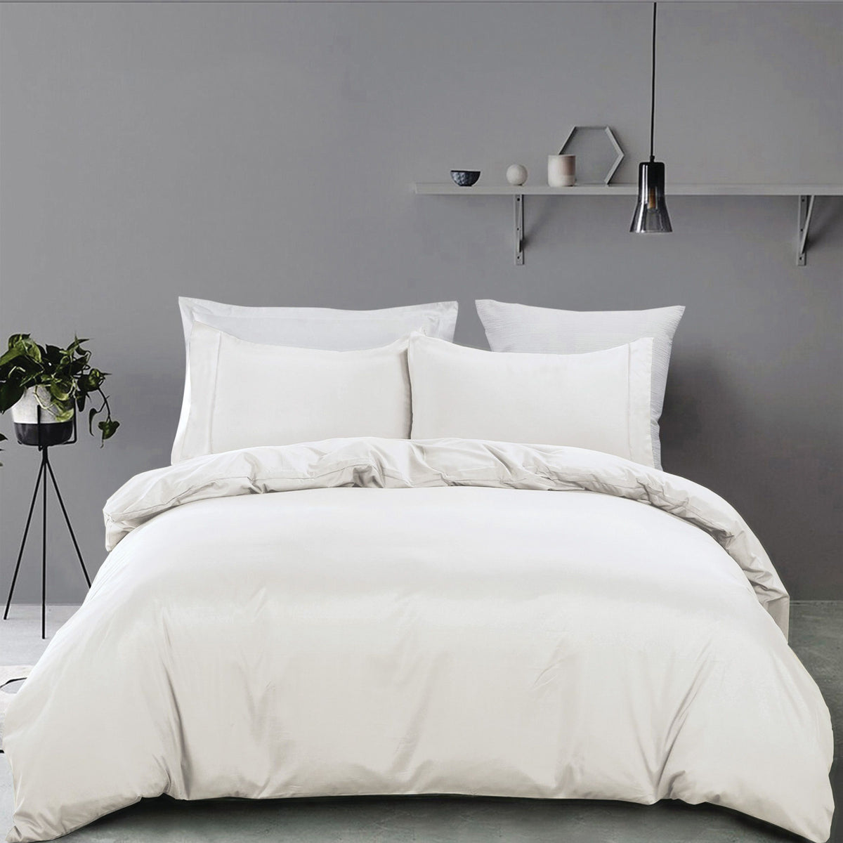 3 Piece Hotel Soft Microfiber Quilt Cover Set-2000TC Duvet/Donna Cover Set & Pillowcases -1 Quilt Cover Zipper Closure & 1 x Pillowcases-Breathable Bedding - Wrinkle, Fade, Stain Resistant(Raw white,Super King)