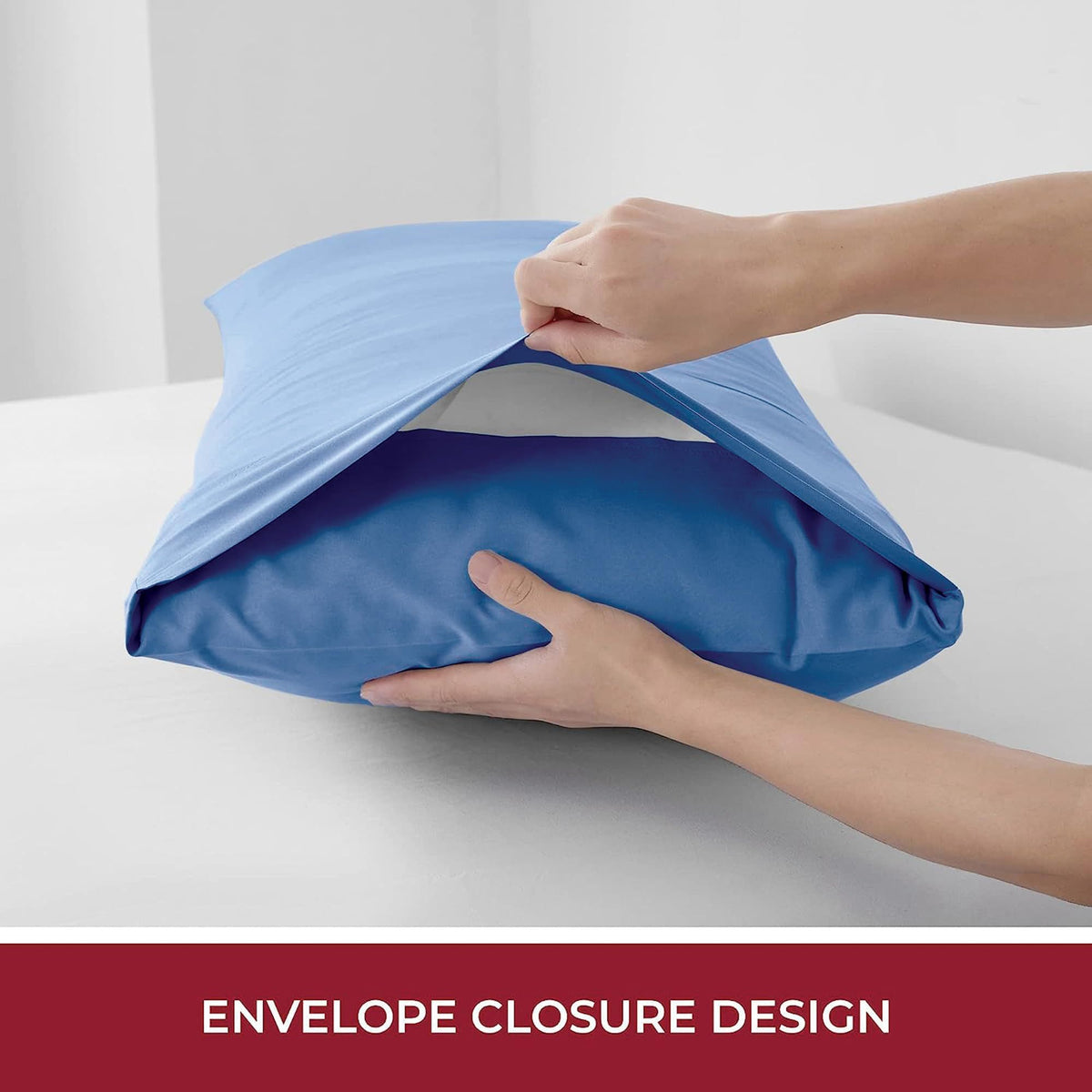 3 Piece Fitted Sheet Set- Fitted Sheet & Pillowcases -Breathable Bedding - Wrinkle, Fade, Stain Resistant- 40cm Deep Pocket Fitted Bed Sheet Set(Ocean,Super King)