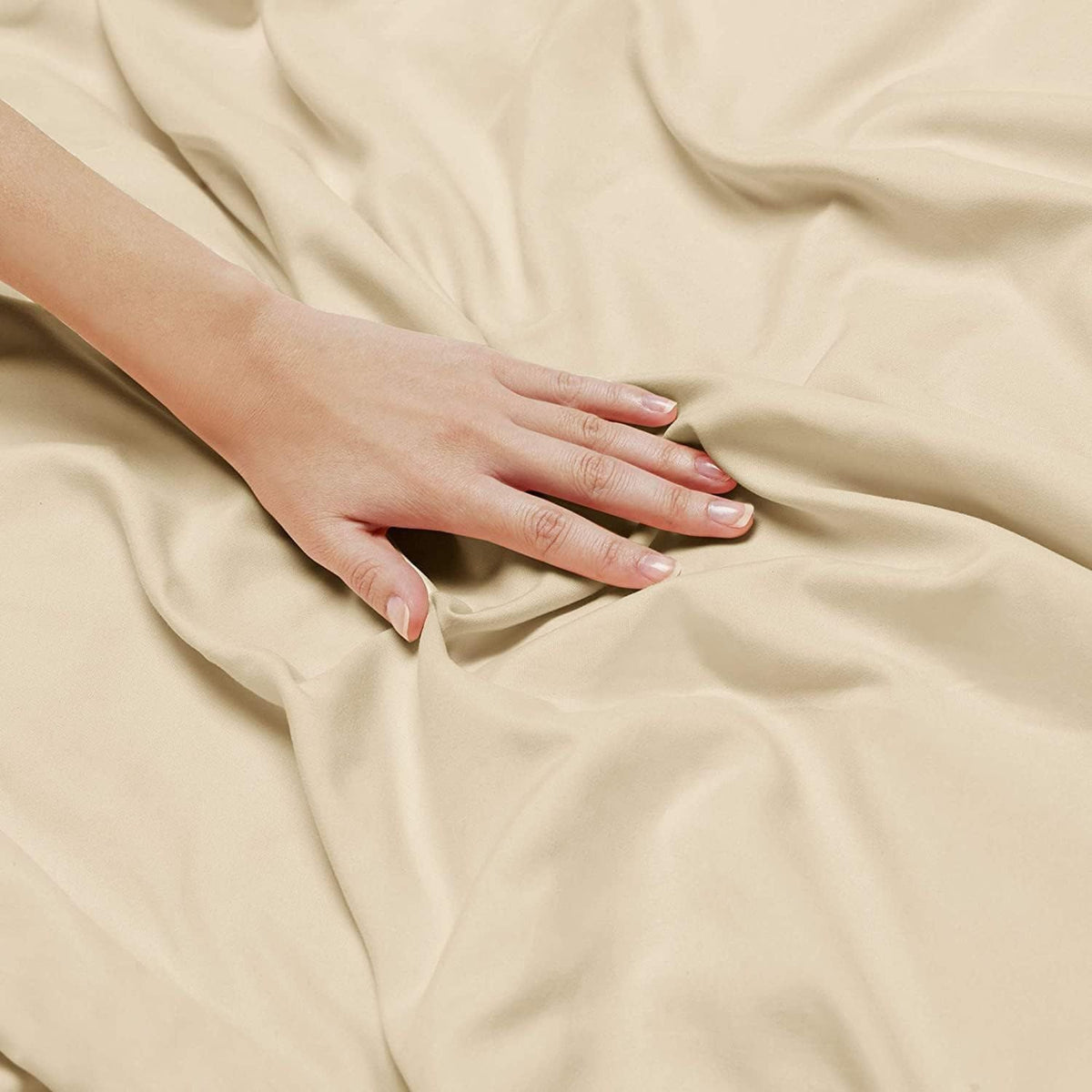 Elegant Comfort Premium Hotel Quality 1-Piece Super King Flat Sheet, Luxury and Softest 2000 Thread Count Bedding Flat Sheet(Super King,Cream White)
