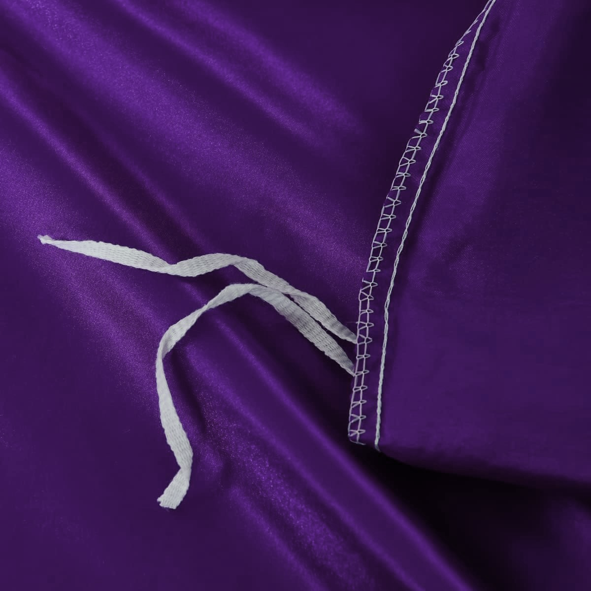 Satin Quilt cover Set Hotel 3 Pieces Quilt cover with Pillowcase, Art Silk Bedding Set-Luxury Soft Silky pillowcase for Hair and Skin, Similar to Silk Duvet/Donna Cover Set- 3 Pieces(King,Purple)