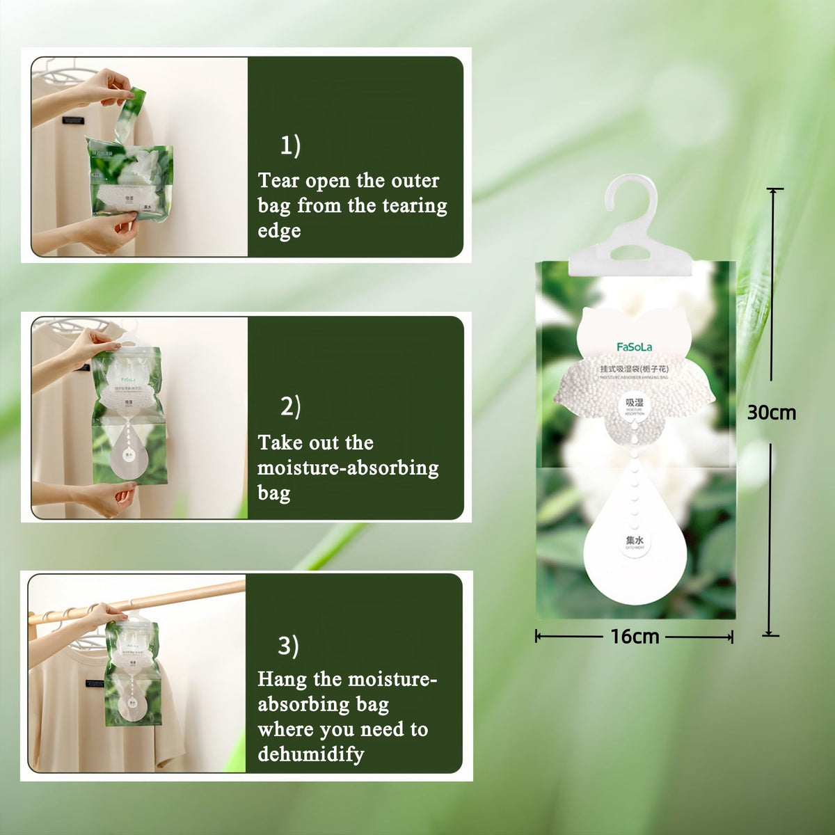 Moisture Absorber Bags & Scented Wardrobe Fresheners (9 - Pack), Gardenia