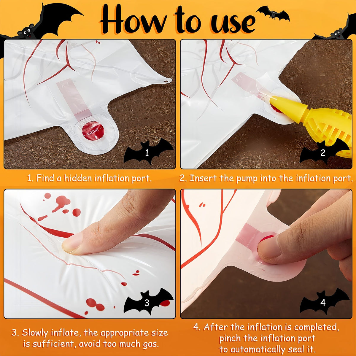 Halloween Decoration Set 每 Light - Up Pumpkin Lamp, 128 Pcs Halloween Party
