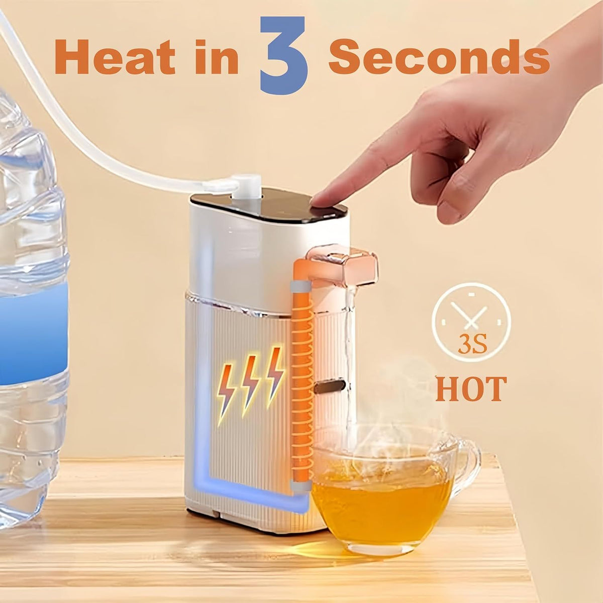 Instant Hot Water Dispenser, 3S Rapid Heating Electric Water Boiler with