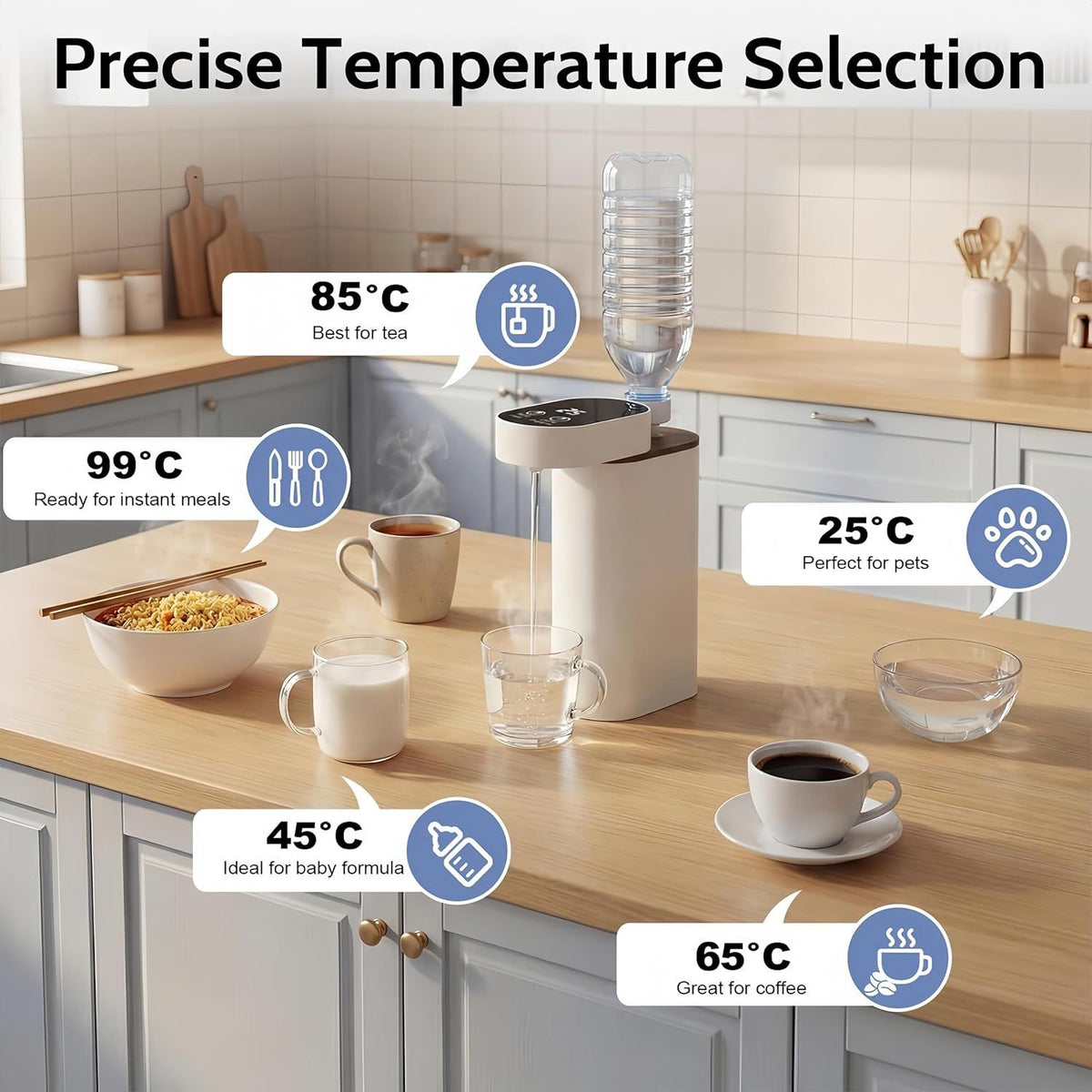 Instant Hot Water Dispenser, 3S Rapid Heating Electric Water Boiler with