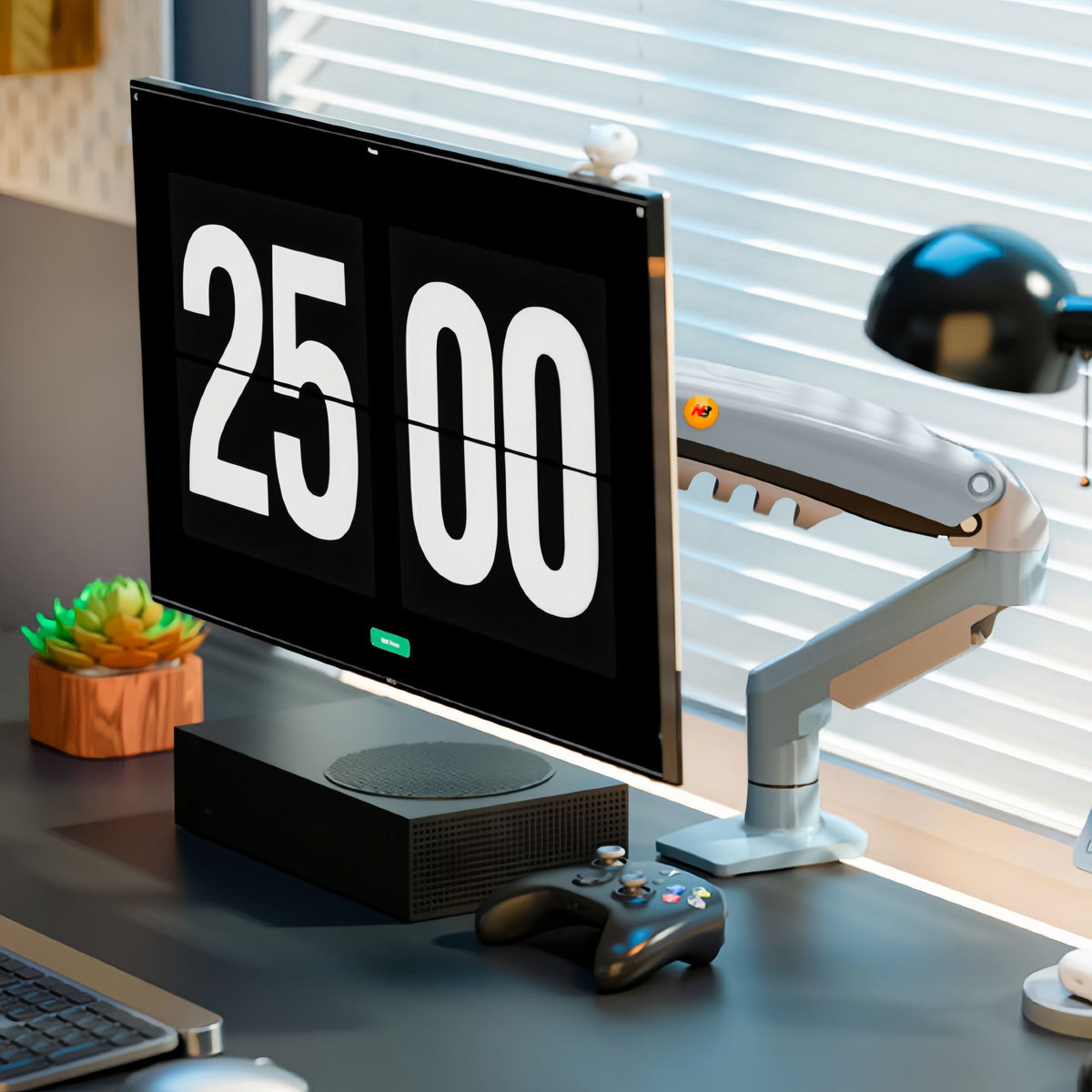 Single Monitor Arm for 17 - 30 Inch Screens, Height Adjustable Desk Mount