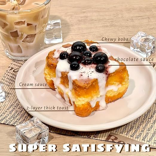Creative Pearl Toast Slow - Rising Stress - Relieving Toy, Handmade, Soft