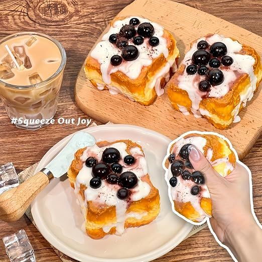 Creative Pearl Toast Slow - Rising Stress - Relieving Toy, Handmade, Soft