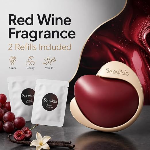 Car Air Freshener, French Red Wine Scent, Long-Lasting Air Diffuser, Luxury Car Fragrance Accessory for Interior & Home