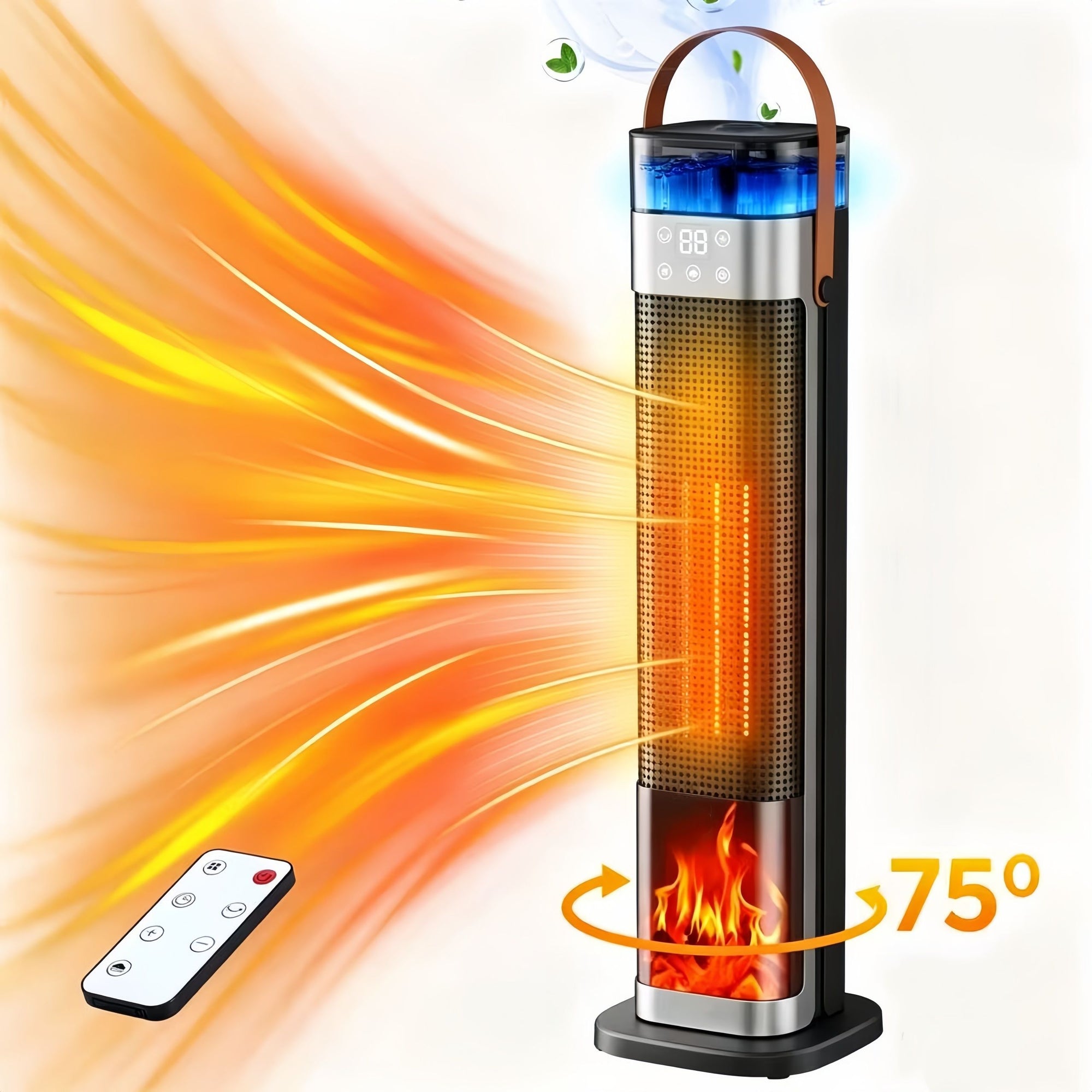 Tower Space Heater with Humidifier