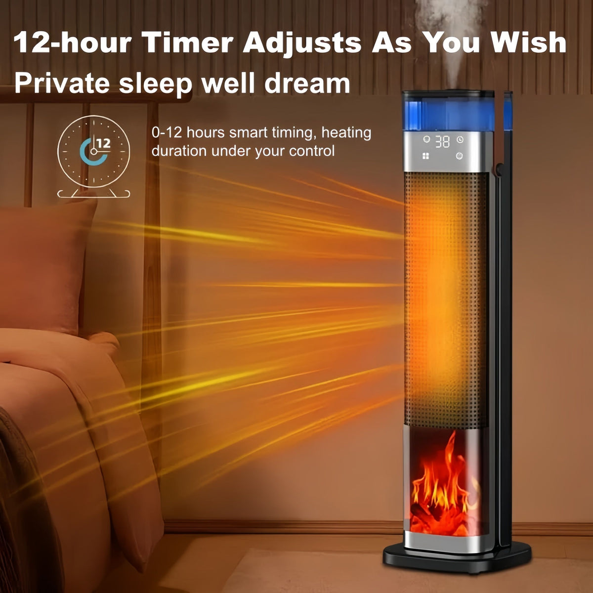 Tower Space Heater with Humidifier