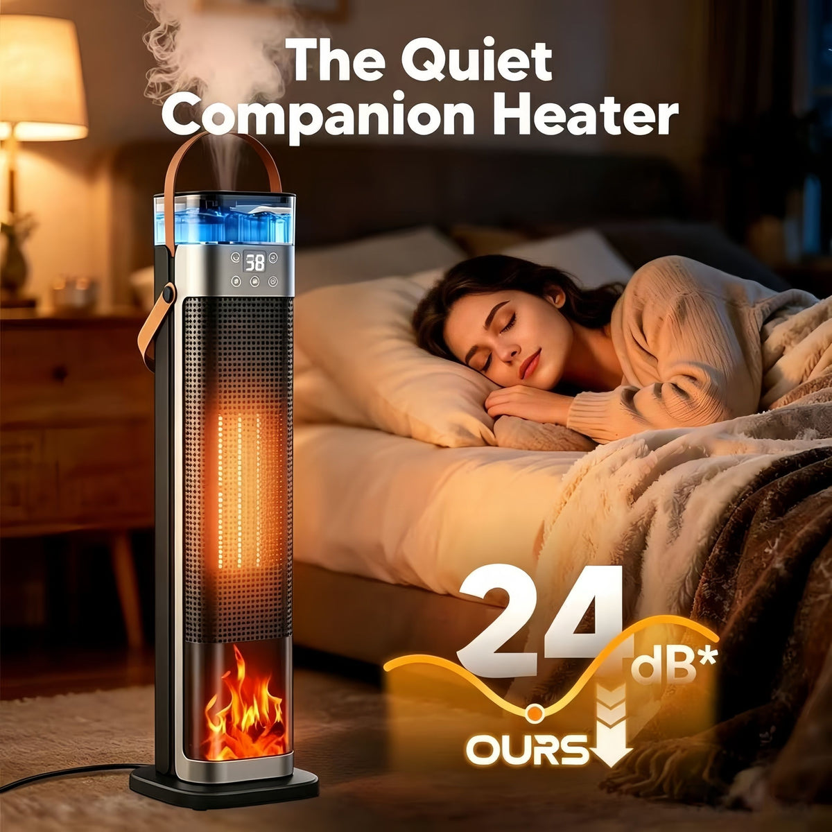 Tower Space Heater with Humidifier