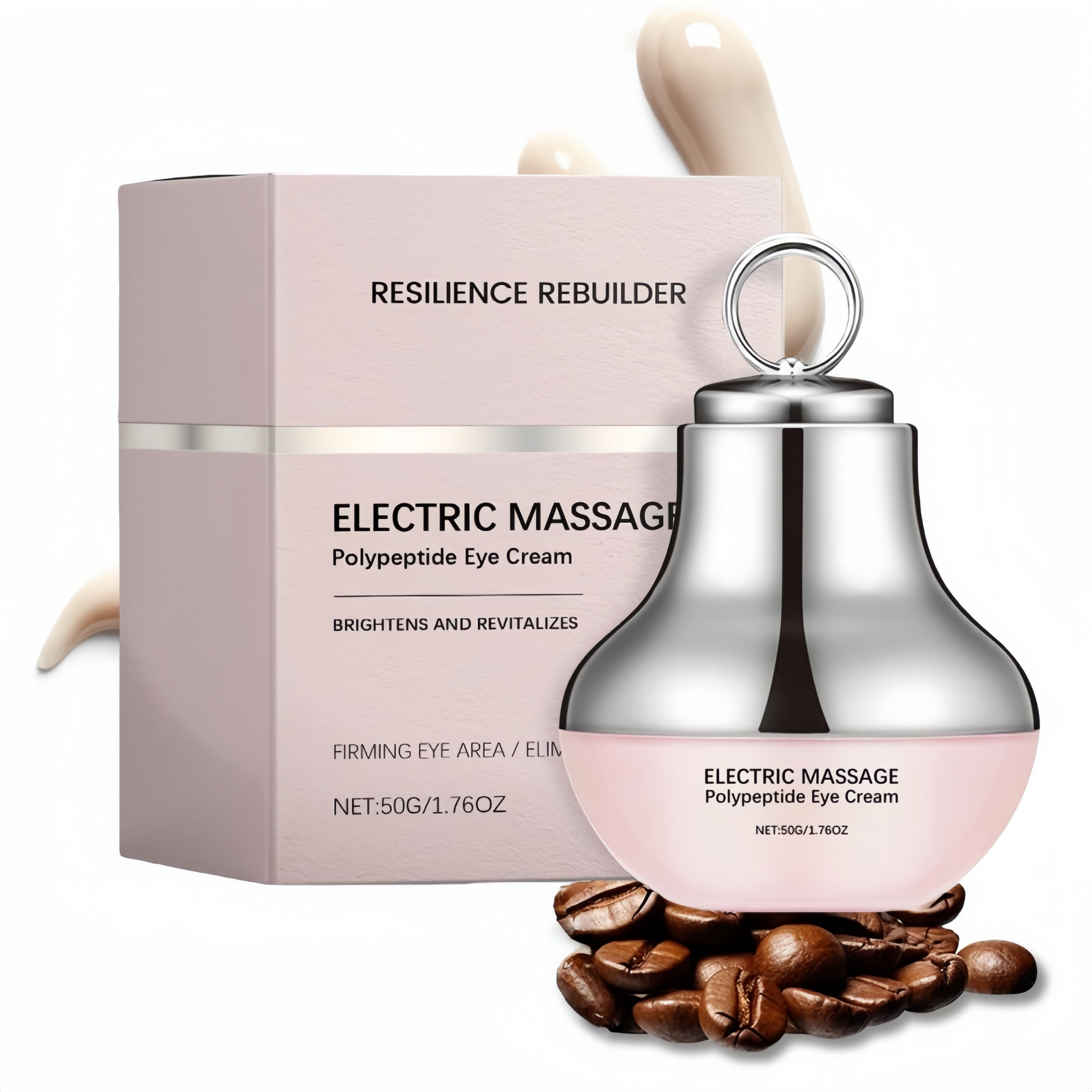 Microcurrent Eye Cream,Under Eye Cream for Dark Circles,Puffiness and Wrinkles, Hyaluronic Acid + Peptide+ Caffeine Eye Cream Anti Aging,Hydrating Eye Care,Gentle Vibration