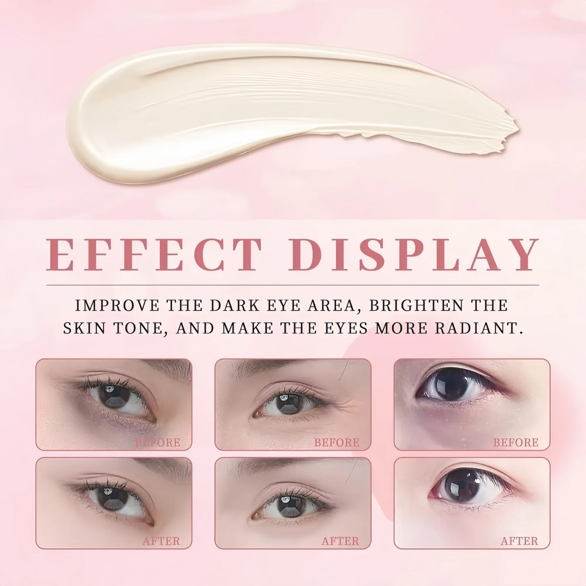 Microcurrent Eye Cream,Under Eye Cream for Dark Circles,Puffiness and Wrinkles, Hyaluronic Acid + Peptide+ Caffeine Eye Cream Anti Aging,Hydrating Eye Care,Gentle Vibration
