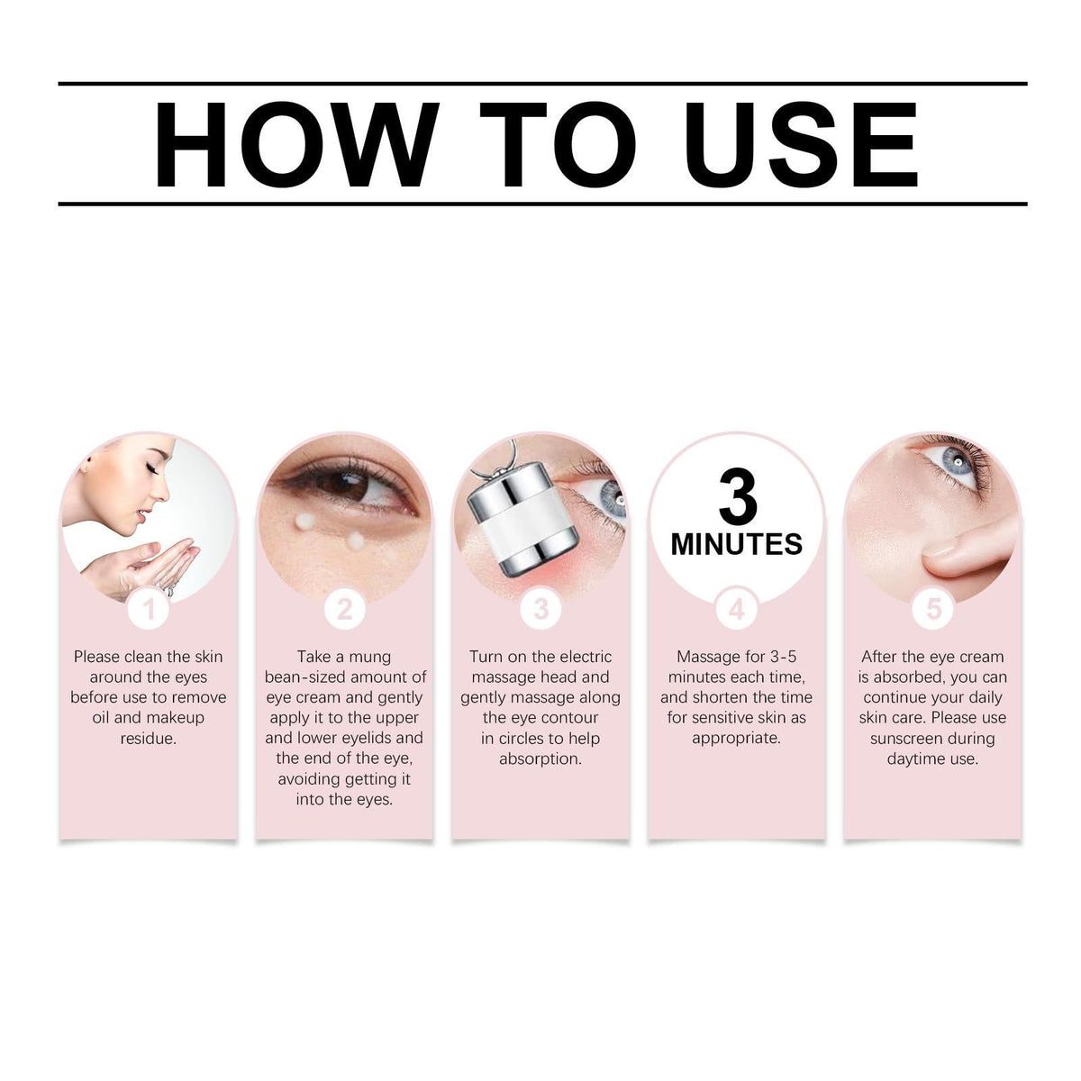 Microcurrent Eye Cream,Under Eye Cream for Dark Circles,Puffiness and Wrinkles, Hyaluronic Acid + Peptide+ Caffeine Eye Cream Anti Aging,Hydrating Eye Care,Gentle Vibration