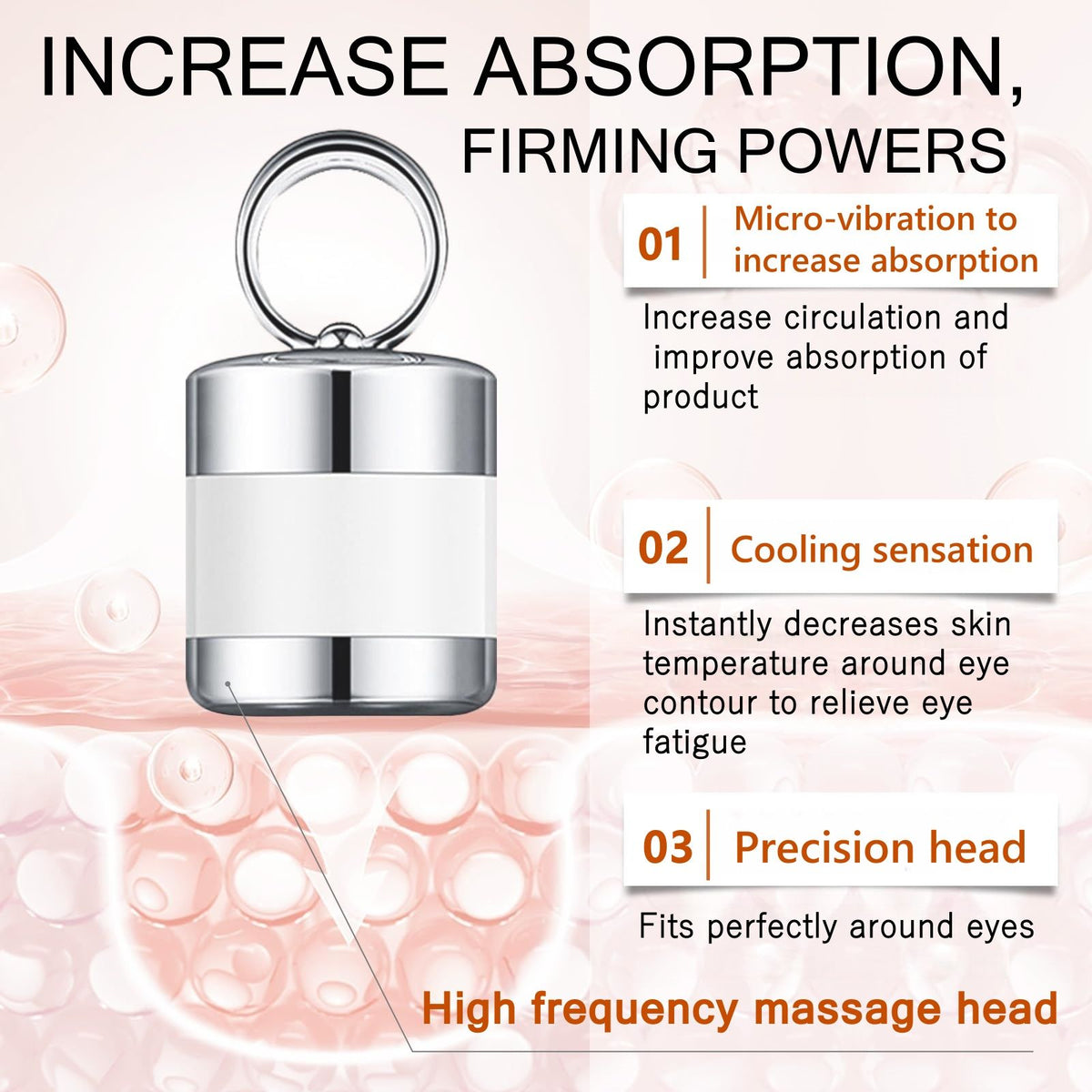 Microcurrent Eye Cream,Under Eye Cream for Dark Circles,Puffiness and Wrinkles, Hyaluronic Acid + Peptide+ Caffeine Eye Cream Anti Aging,Hydrating Eye Care,Gentle Vibration