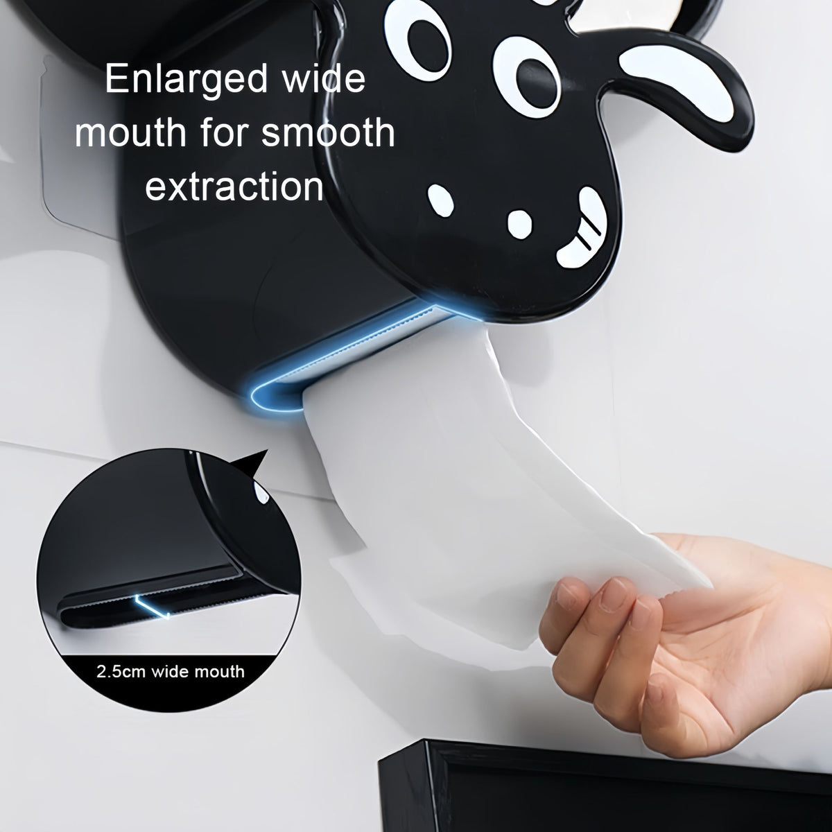 Creative Sheep Toilet Paper Holder, Wall - Mounted Metal Tissue Storage Rack