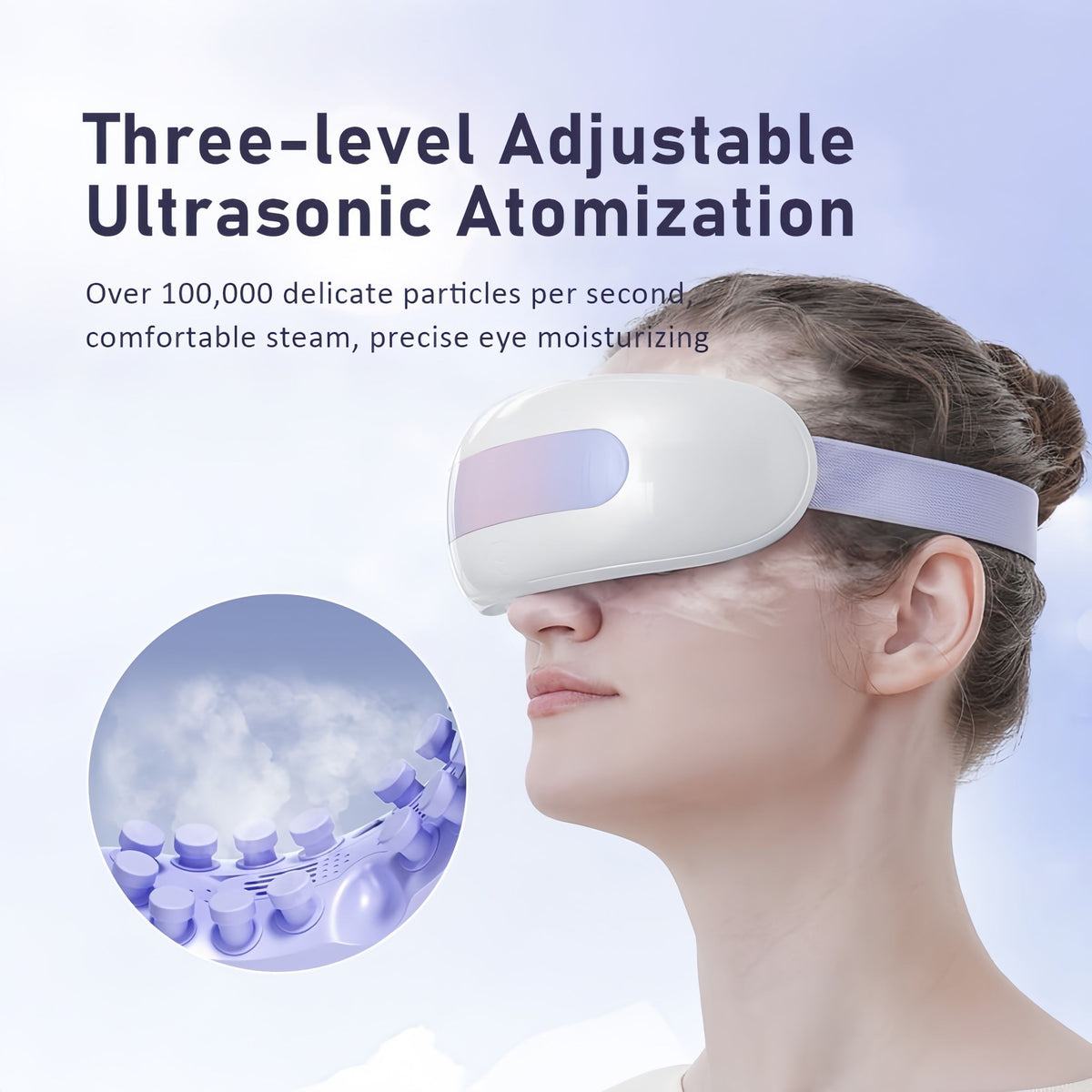 Eye Massager with Nano Mist Moisturising, Dry Eyes, Dark Circles, Heated Eye