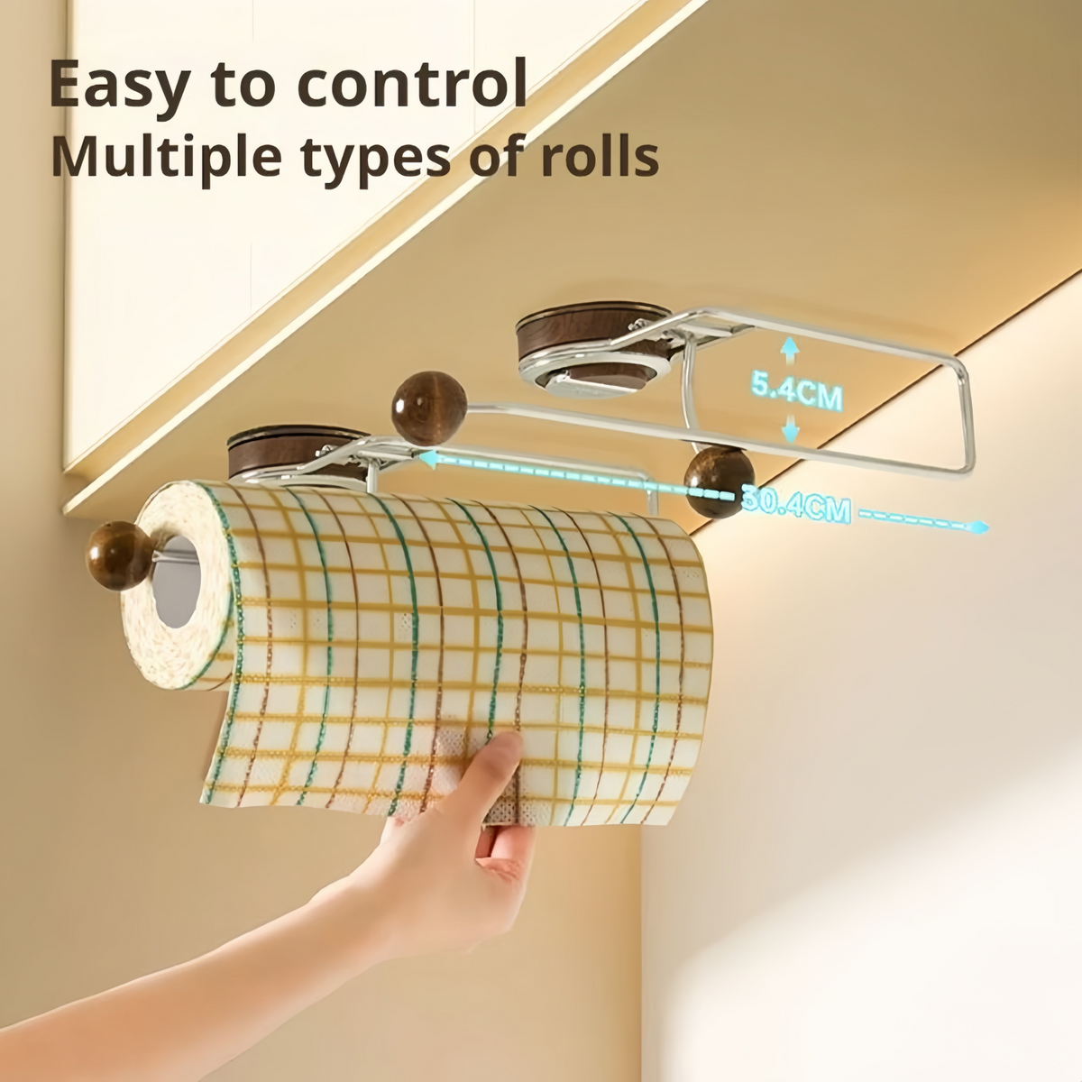 Kitchen Holder Wall Mounted, Suction Paper Installation, Adhesive Paper Towel