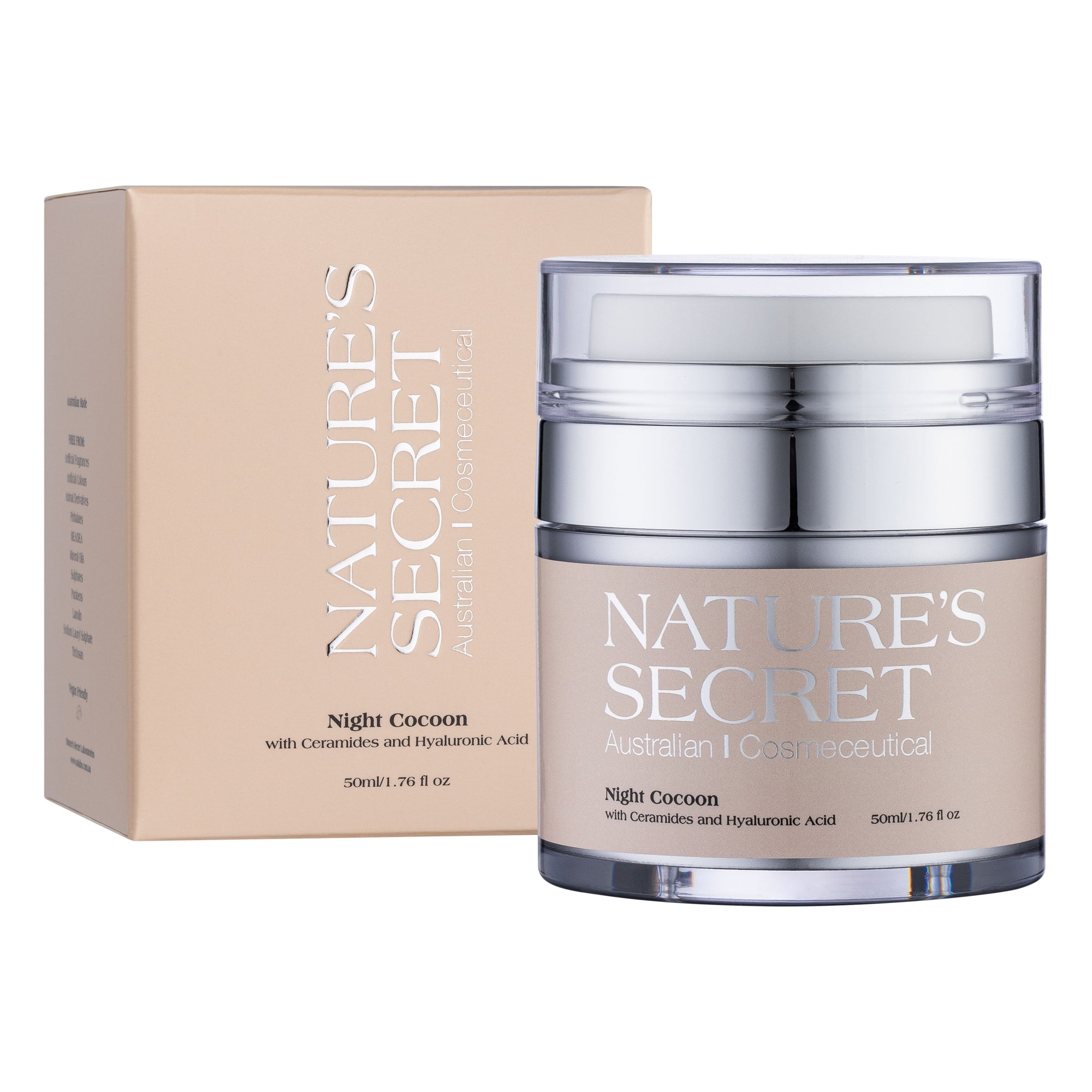 Night Cocoon Moisturiser 50ml | Overnight Repair Face Cream for Hydration, Skin Renewal, Fine Lines & Wrinkles | Australian Made