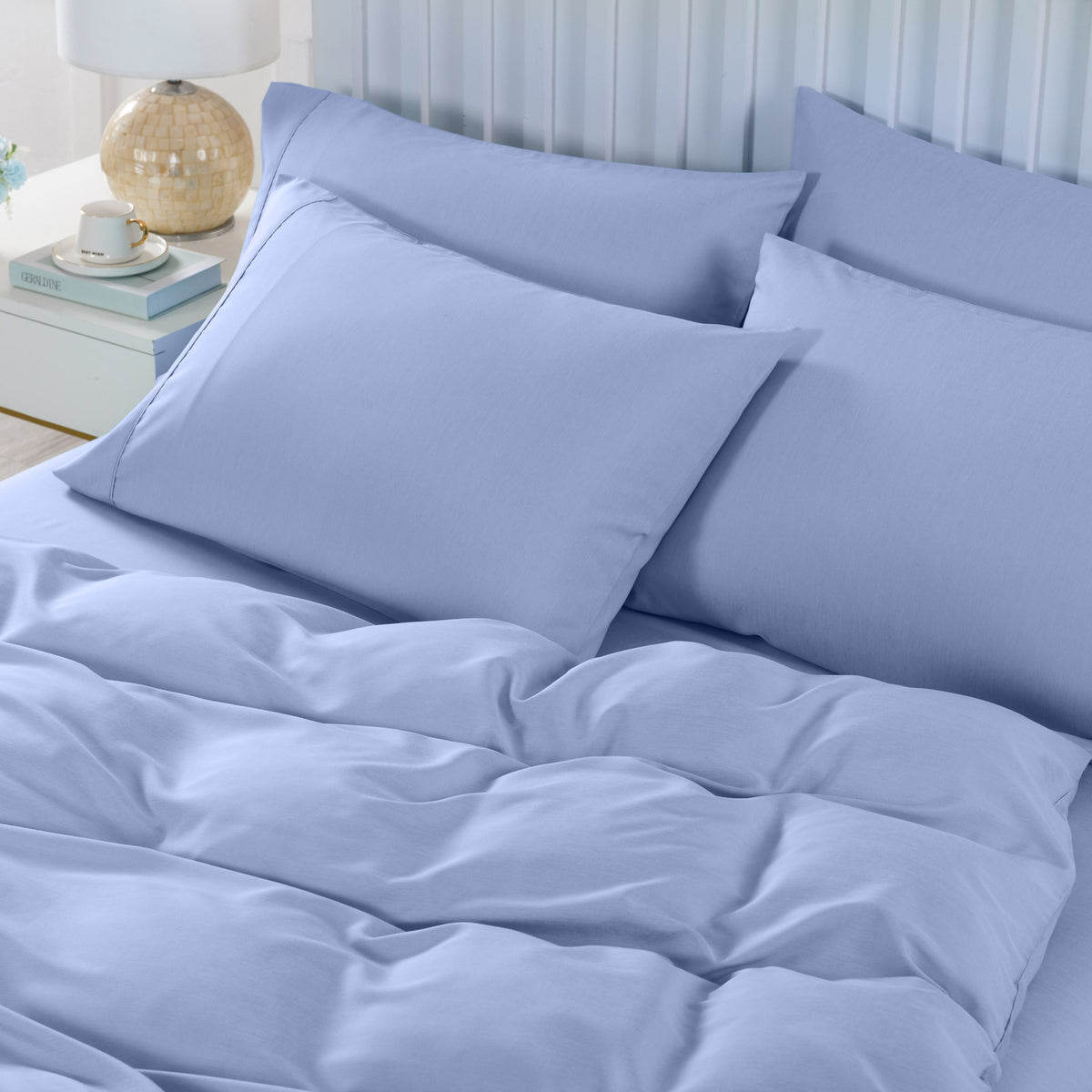 Royal Comfort 2000TC 6 Piece Bamboo Sheet & Quilt Cover Set… - V160-10001264