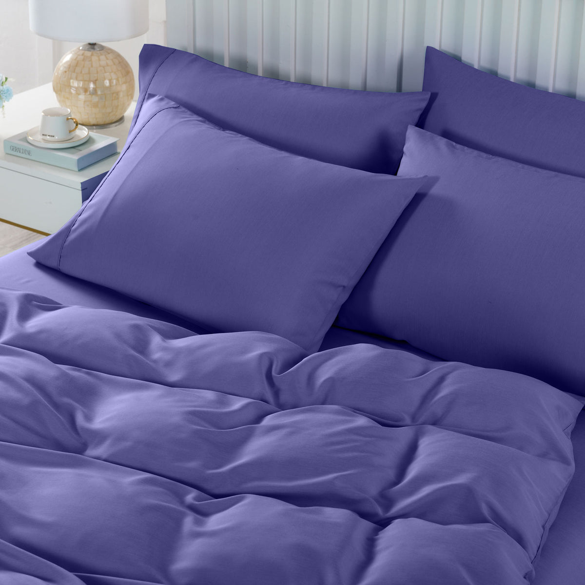 Royal Comfort 2000TC 6 Piece Bamboo Sheet & Quilt Cover Set… - V160-10001266