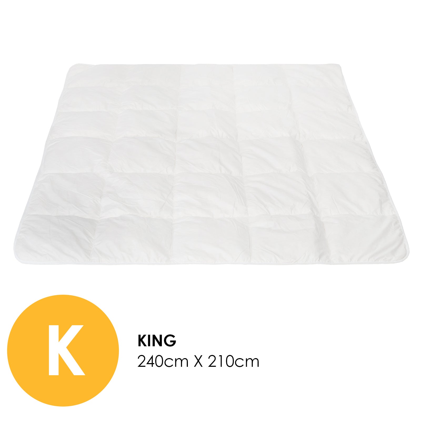 Royal Comfort 260GSM Deluxe Eco-Silk Touch Quilt 100% Cotton… - V160-10001631