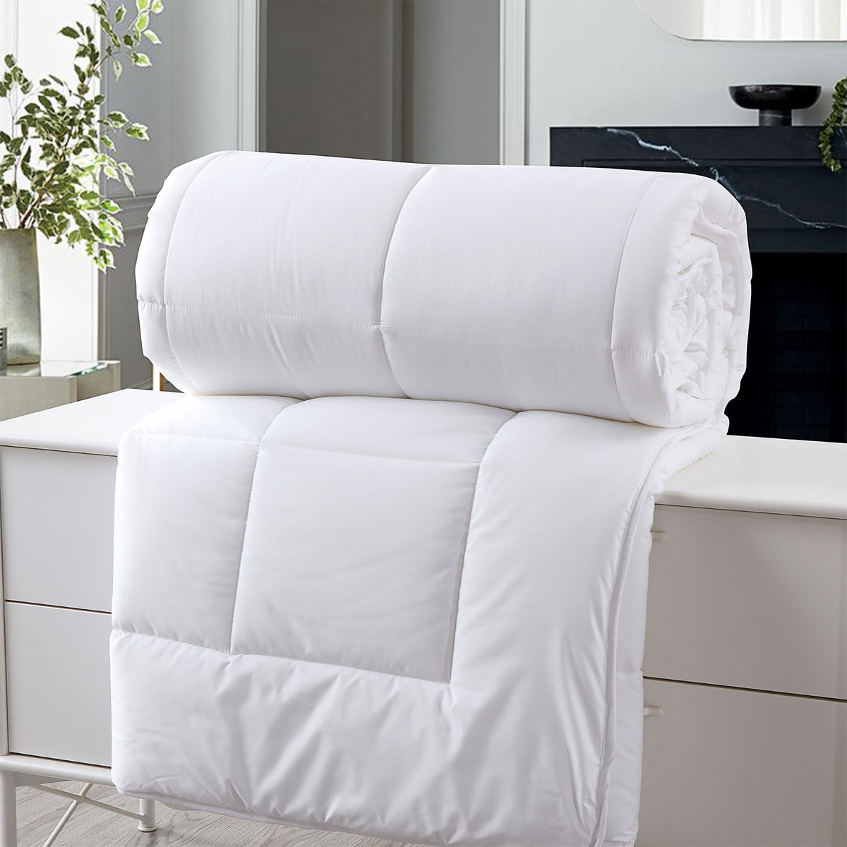 Royal Comfort 260GSM Deluxe Eco-Silk Touch Quilt 100% Cotton… - V160-10001631