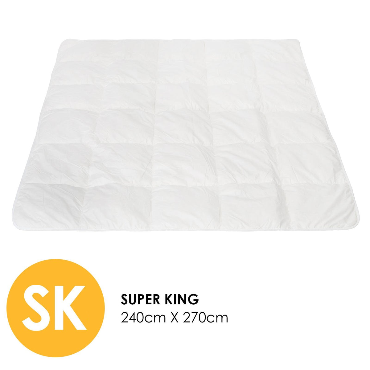 Royal Comfort 260GSM Deluxe Eco-Silk Touch Quilt 100% Cotton… - V160-10001632