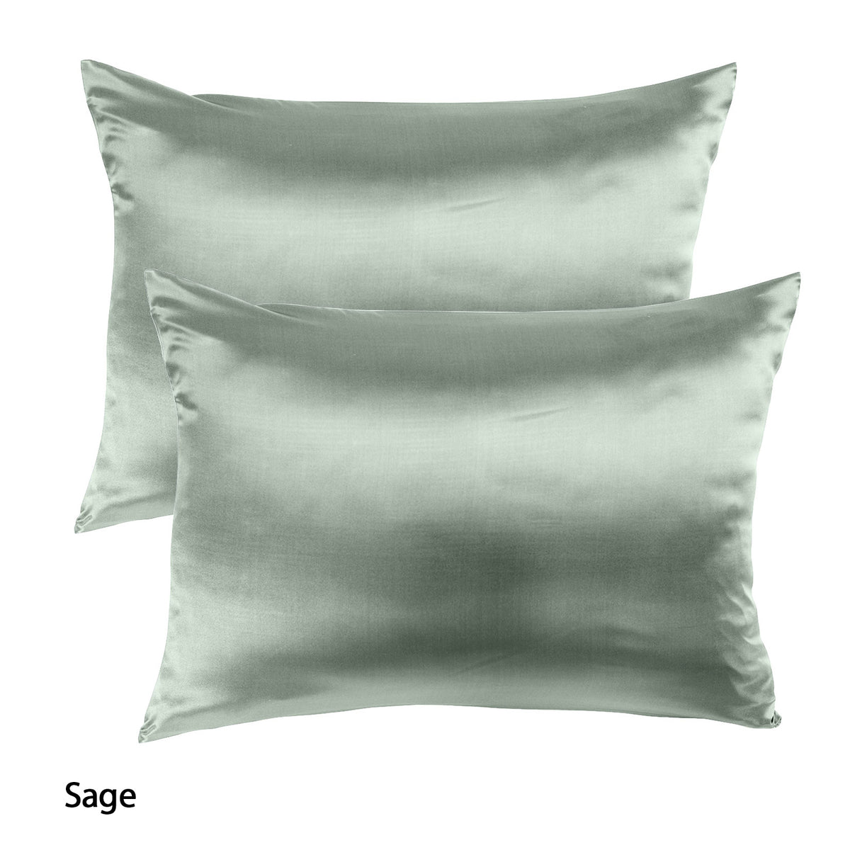 Royal Comfort Mulberry Silk Pillowcase Twin Pack 51 x 76cm - Sage
