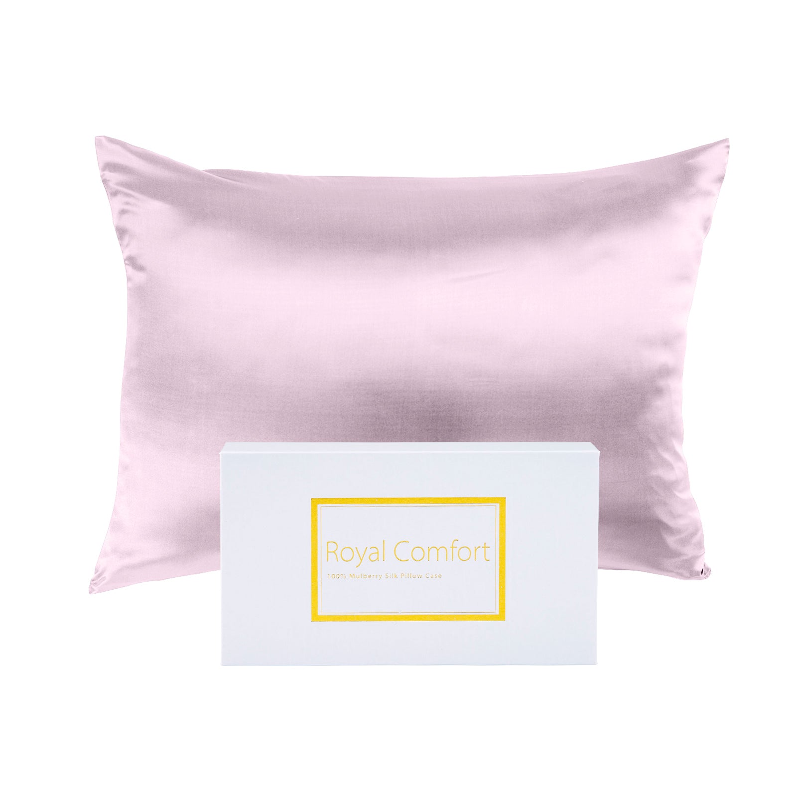Royal Comfort Mulberry Silk Pillowcase Twin Pack 51 x 76cm - Lilac