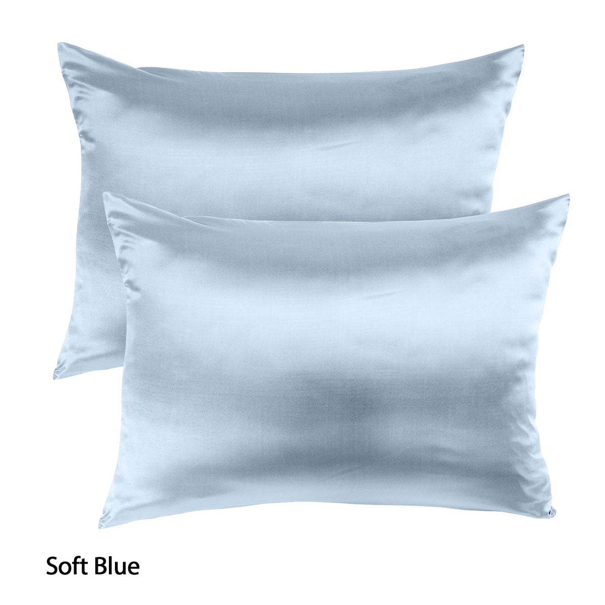Royal Comfort Mulberry Silk Pillowcase Twin Pack 51 x 76cm - Soft Blue