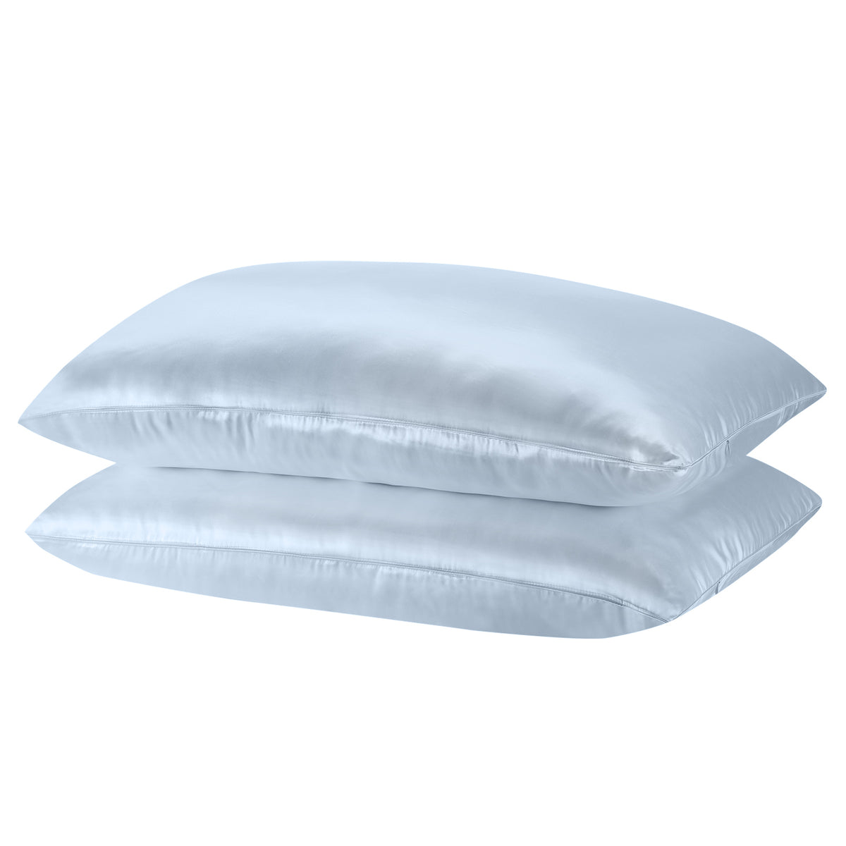 Royal Comfort Mulberry Silk Pillowcase Twin Pack 51 x 76cm - Soft Blue