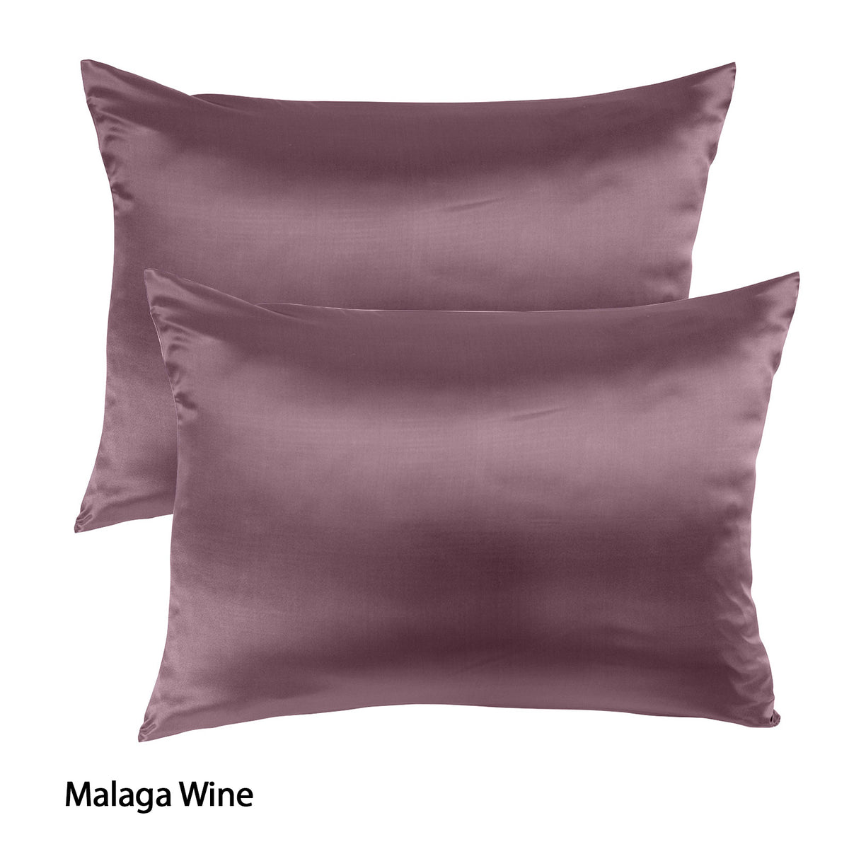 Royal Comfort Mulberry Silk Pillowcase Twin Pack 51 x 76cm - Malaga Wine