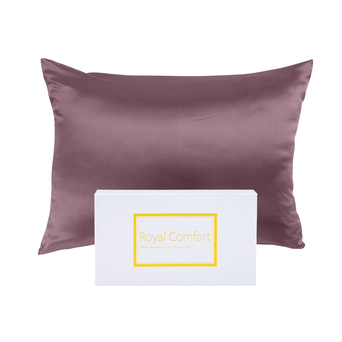 Royal Comfort Mulberry Silk Pillowcase Twin Pack 51 x 76cm - Malaga Wine
