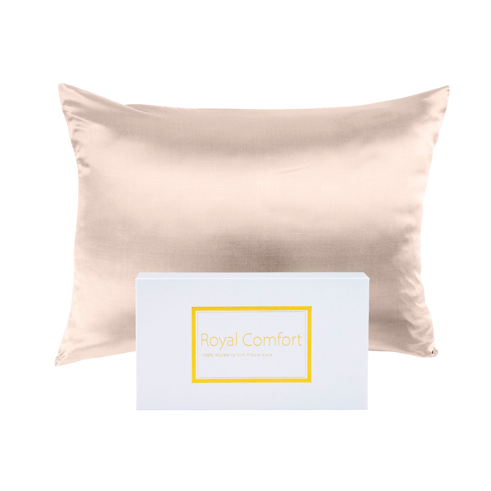Royal Comfort Silk Pillow Case 100% Mulberry Silk Pillowcase - Champagne Pink