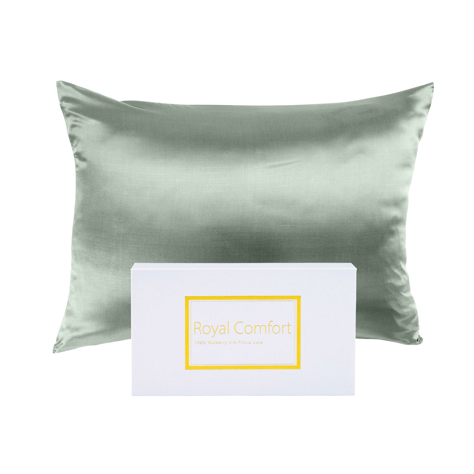 Royal Comfort Silk Pillow Case 100% Mulberry Silk Pillowcase - Sage