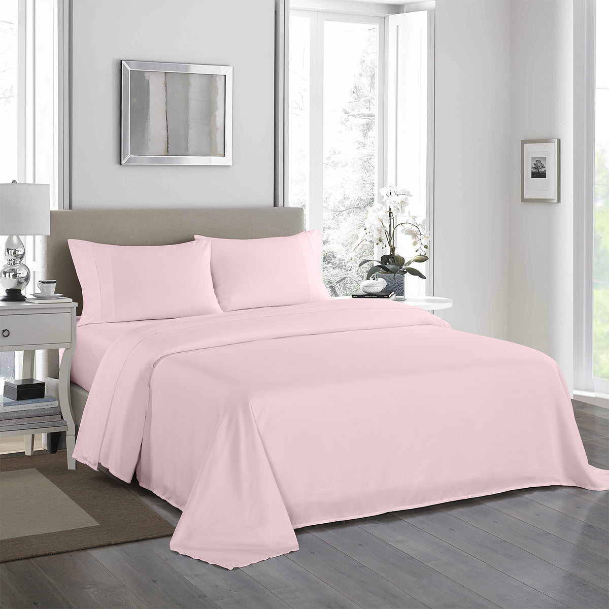 Royal Comfort 1200 Thread Count Sheet Set 4 Piece Ultra Soft… - V160-10002276