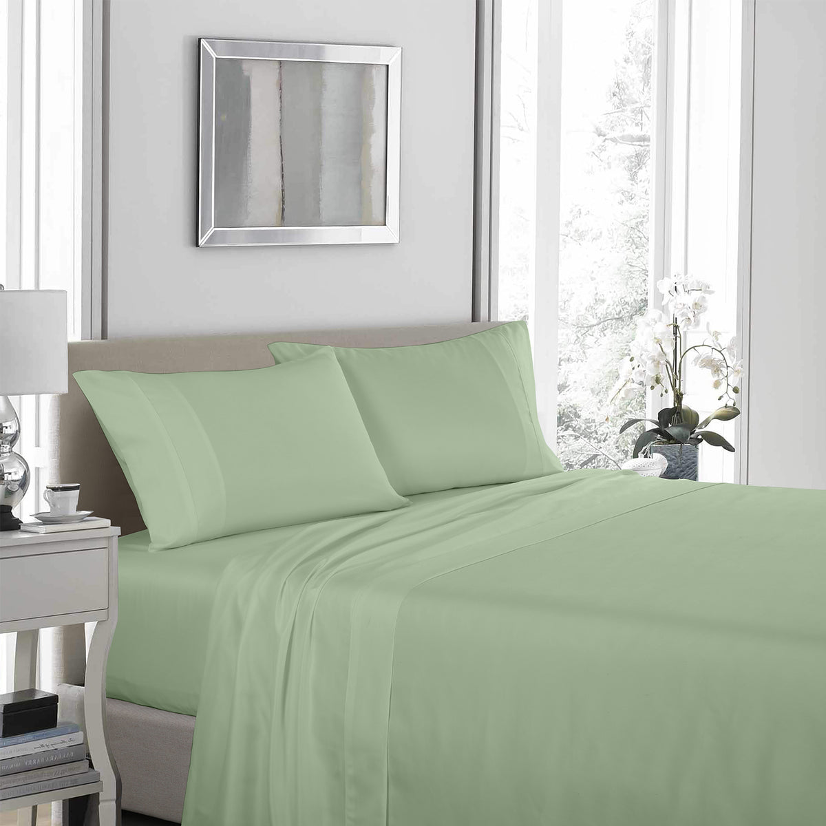 Royal Comfort 1200 Thread Count Sheet Set 4 Piece Ultra Soft… - V160-10002278