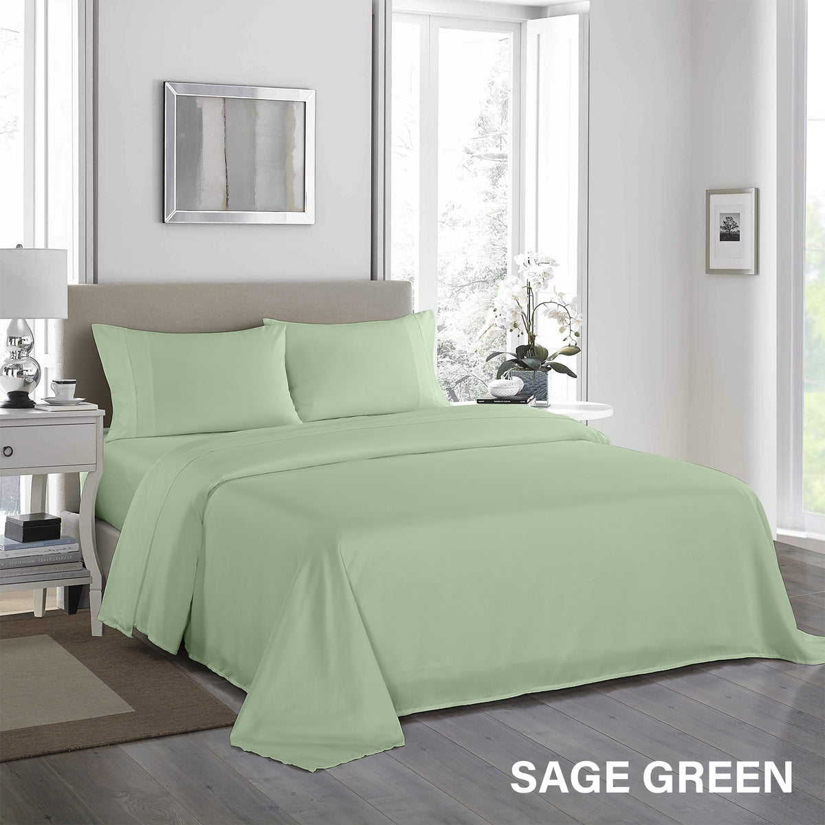 Royal Comfort 1200 Thread Count Sheet Set 4 Piece Ultra Soft… - V160-10002278