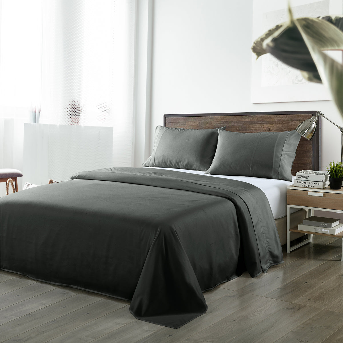 Royal Comfort Bamboo Blended Sheet & Pillowcases Set 1000TC… - V160-10002293