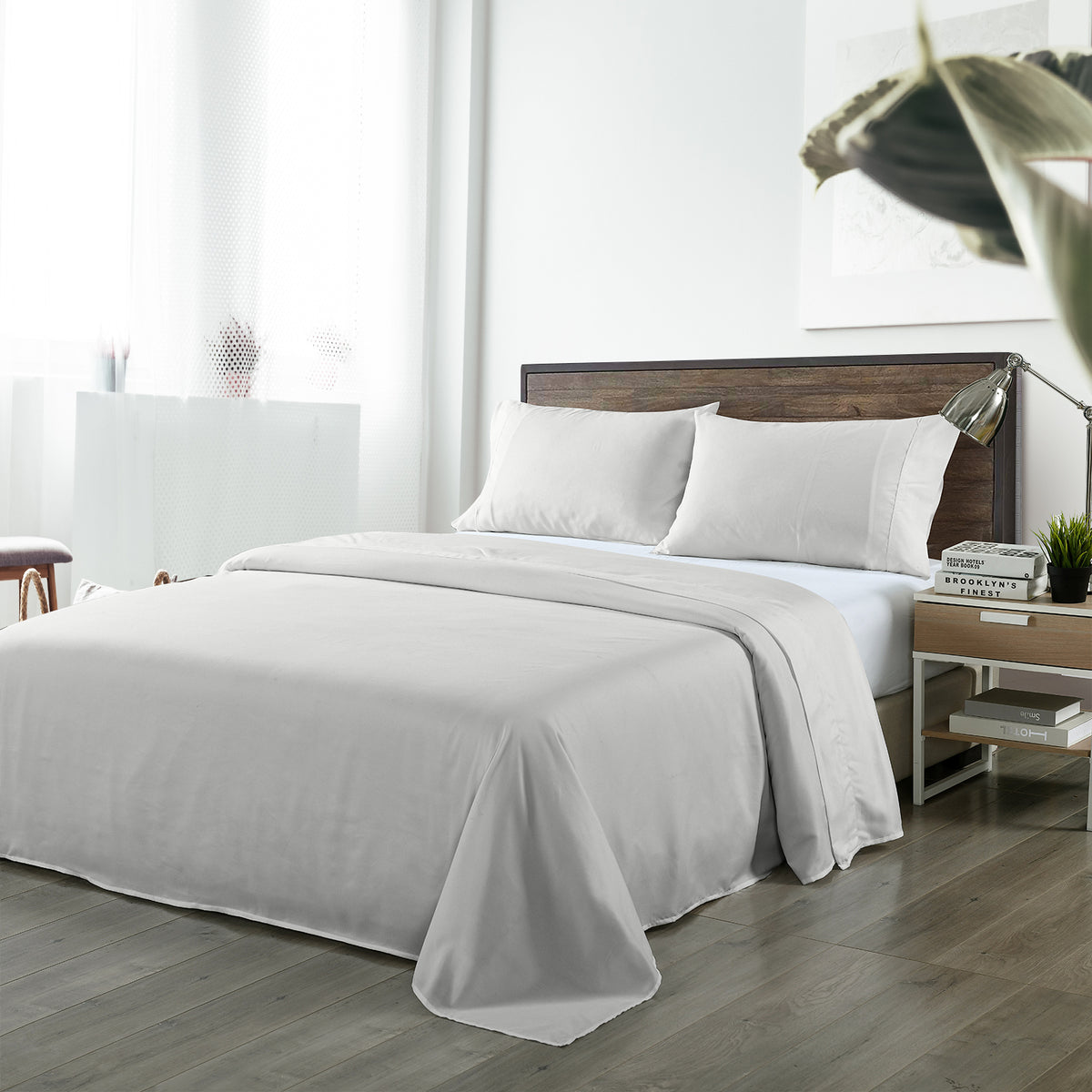 Royal Comfort Bamboo Blended Sheet & Pillowcases Set 1000TC… - V160-10002294