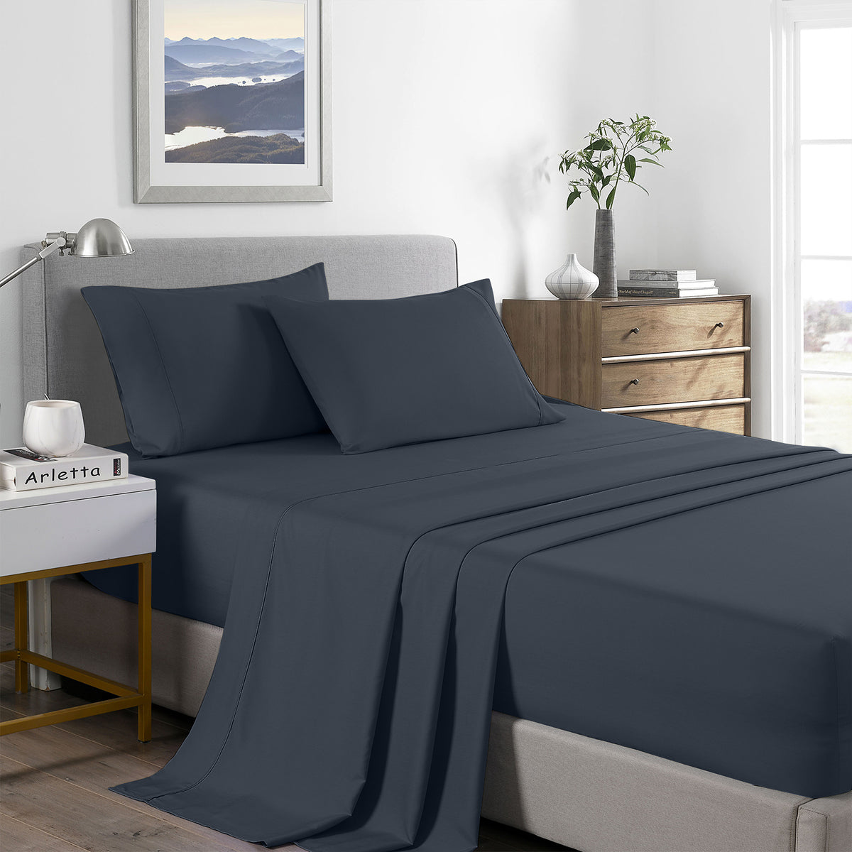 Royal Comfort 2000 Thread Count Bamboo Cooling Sheet Set Ultra… - V160-10002302