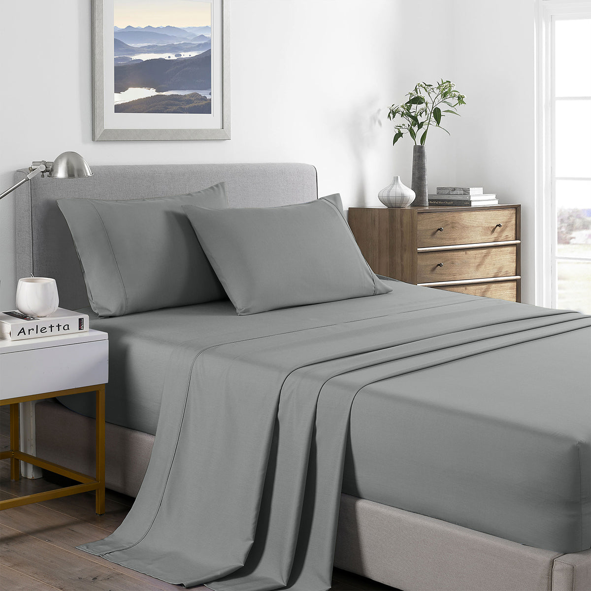 Royal Comfort 2000 Thread Count Bamboo Cooling Sheet Set Ultra… - V160-10002305