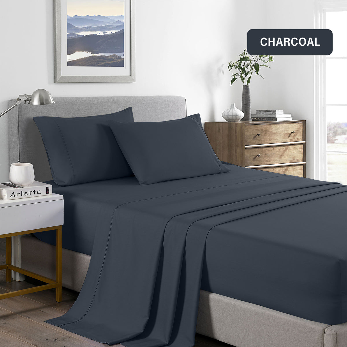 Royal Comfort 2000 Thread Count Bamboo Cooling Sheet Set Ultra… - V160-10002306