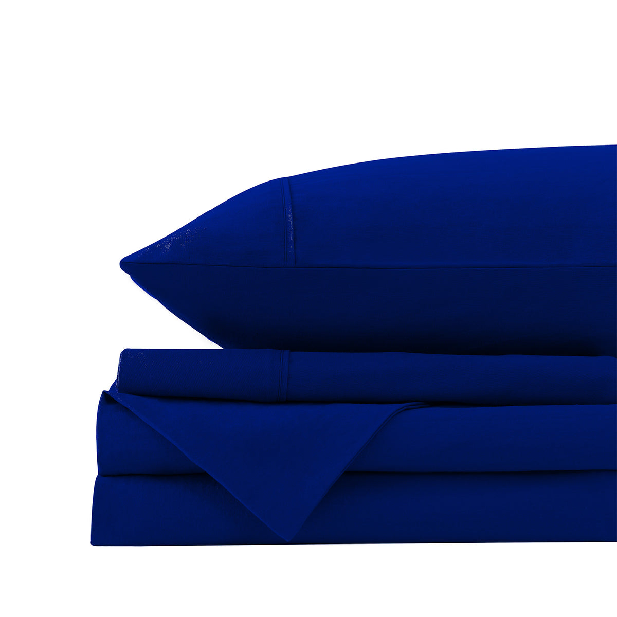 Royal Comfort Vintage Washed 100% Cotton Sheet Set Fitted Flat… - V160-10002568
