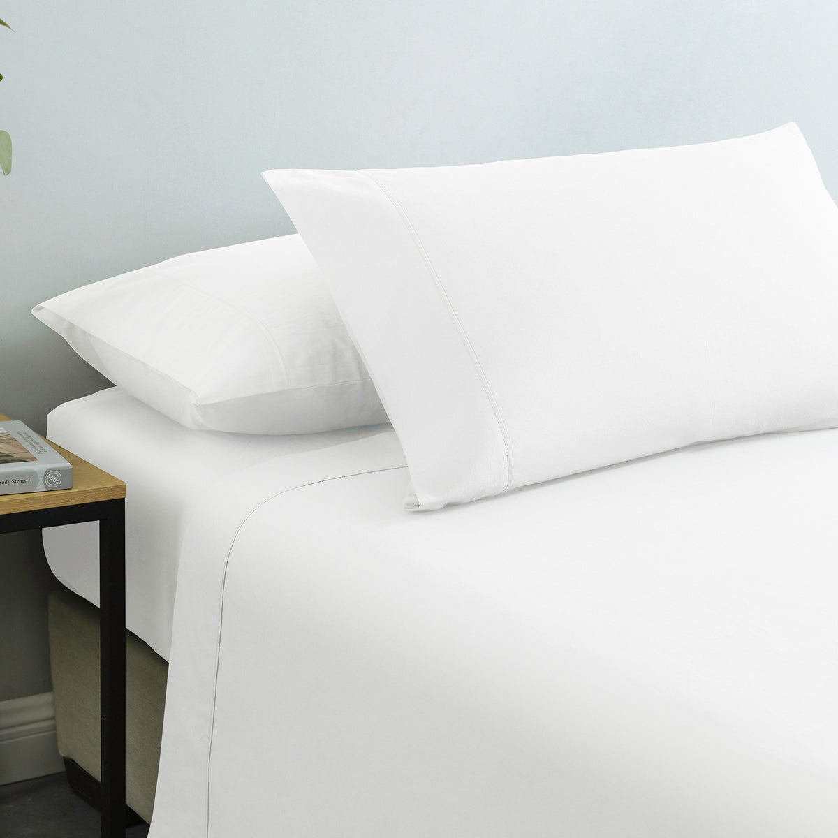 Royal Comfort Vintage Washed 100% Cotton Sheet Set Fitted Flat… - V160-10002582
