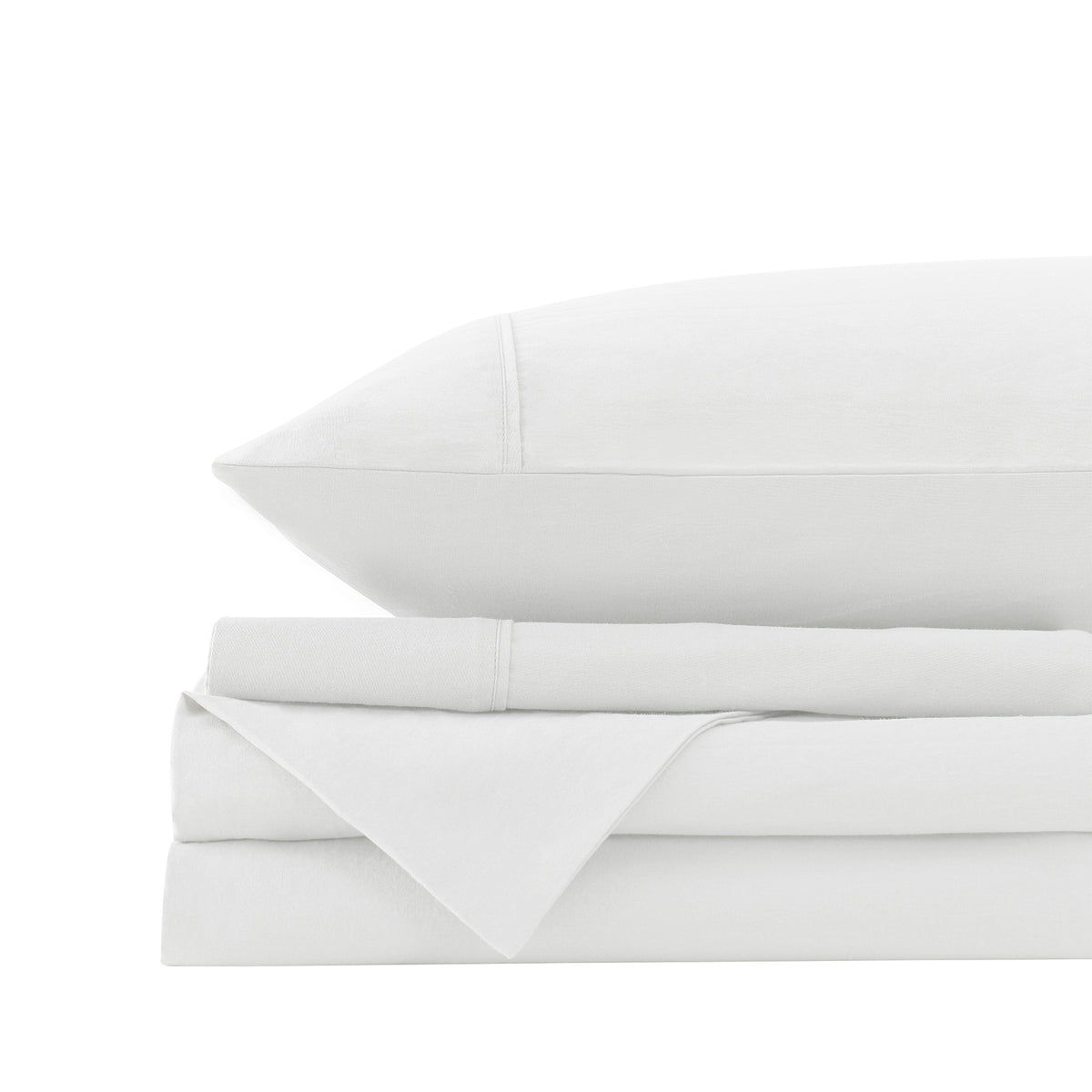 Royal Comfort Vintage Washed 100% Cotton Sheet Set Fitted Flat… - V160-10002582