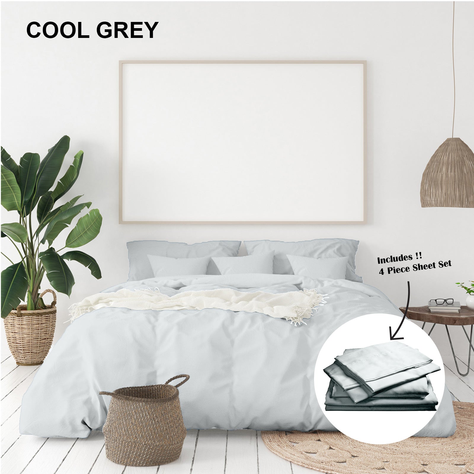 Royal Comfort 1000 Thread Count Bamboo Cotton Sheet and Quilt… - V160-10002956